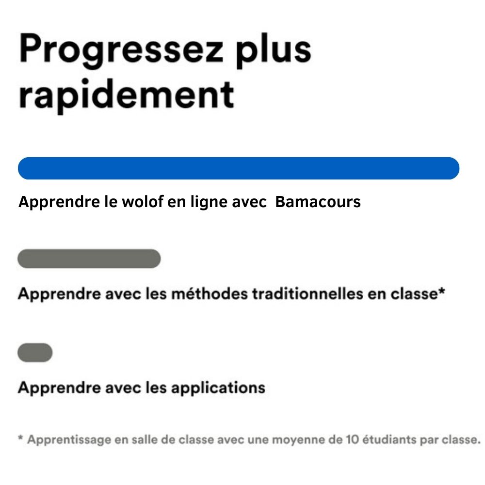 Différence en les cours de bambara avec bamacours et d'autres cours